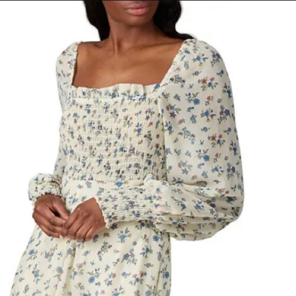 Sweet Baby Jamie By Jamie Mizrahi Floral Smocked Peasant Midi Dress Size XL - Picture 5 of 14